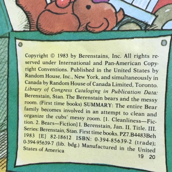 “The Berenstain bears and the messy room” kids softcover book - Picture 5 of 9